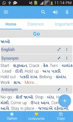 Gujarati Dictionary android App screenshot 1